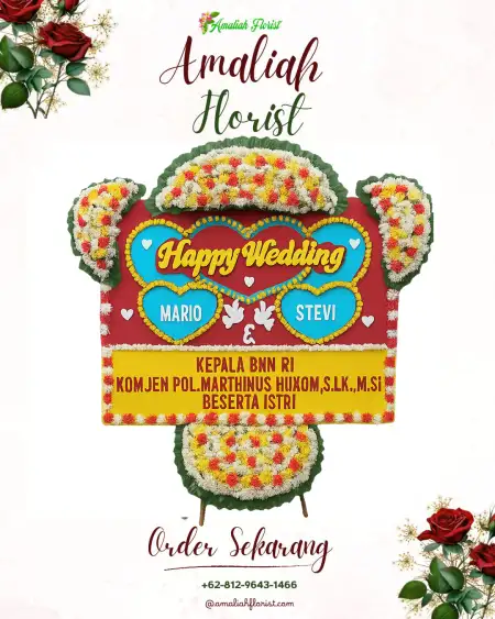 Papan Bunga Pernikahan Menjalin